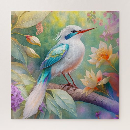 Weißer Crew Aquamariner Wing Fantasy Bird Puzzle (Vertikal)