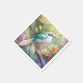 Weißer Crew Aquamariner Wing Fantasy Bird Serviette (Ecke)