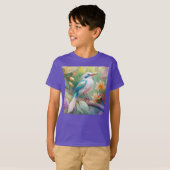Weißer Crew Aquamariner Wing Fantasy Bird T-Shirt (Vorne ganz)