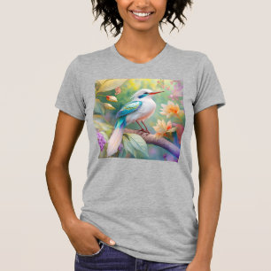 Weißer Crew Aquamariner Wing Fantasy Bird T-Shirt