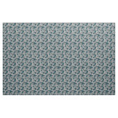 Weißer Dahlia-Garten/blaue Blätter 2 Stoff (Yard (91,4 cm))