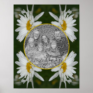 Weißer Daisy-Blume-Rahmen erstellen Sie Ihr eigene Poster