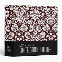 Weißer Damask Custom 1,5" Binder