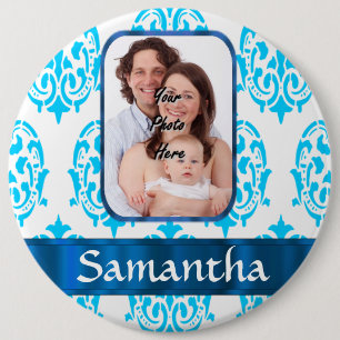 Weißer Damast Button