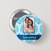 Weißer Damast Button (Vorne & Hinten)