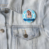 Weißer Damast Button (Beispiel)