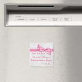 Weißer Damast u. rosa Bogen Bachelorette Save the Magnet (In Situ (Geschirrspüler))