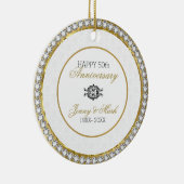 Weißer Damast und Diamanten - 50 Jahre Keramikornament (Rechts)