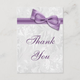 Weißer Damast-und Imitat-Bogen danken Ihnen Dankeskarte