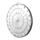 Weißer Dartboard mit Pfeilen Dartscheibe (Vorderseite rechts)