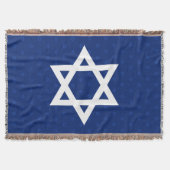 Weißer Davidsstern Marine-Blau Decke (Vorderseite)