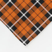 Weißer des Kürbisherbstes warmer orange/schwarzer Fleecedecke (Ecke)