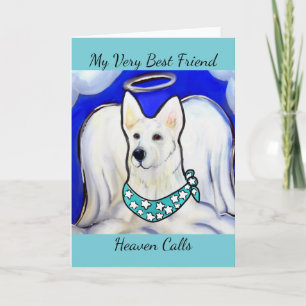 Weißer Deutscher Schäferhund Feiertagskarte