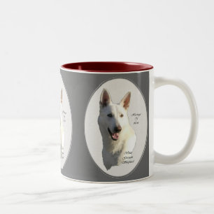 Weißer Deutscher Schäferhund Geschenke Zweifarbige Tasse