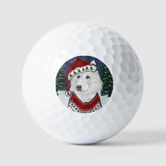 Weißer Deutscher Schäferhund Golfball (Vorderseite)