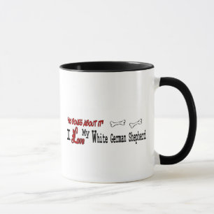 Weißer Deutscher Schäferhund (Ich liebe) Becher Tasse