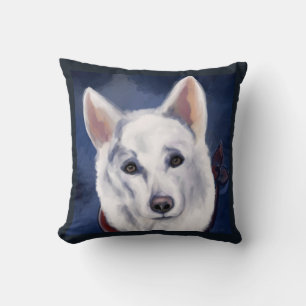 WEIßER DEUTSCHER SCHÄFERHUND KISSEN