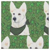 Weisser Deutscher Schäferhund Stoff (Nahaufnahme)
