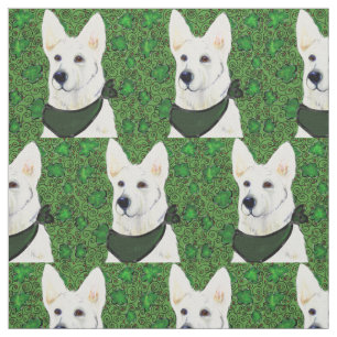 Weisser Deutscher Schäferhund Stoff
