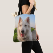 Weißer Deutscher Schäferhund Tasche (Von Nahem)