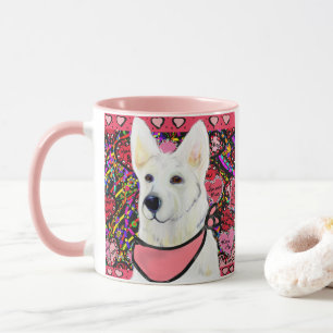 Weißer Deutscher Schäferhund Tasse