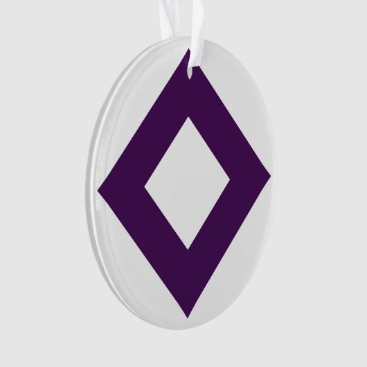 Weißer Diamant, feine Lila Grenze Ornament (Vorderseite)