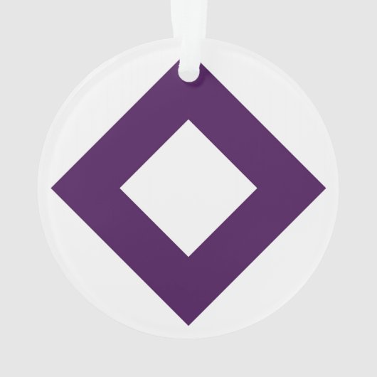 Weißer Diamant, feine Lila Grenze Ornament (Rückseite)