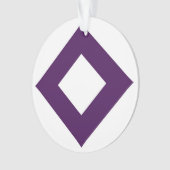 Weißer Diamant, feine Lila Grenze Ornament (Vorderseite)