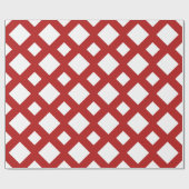 Weißer Diamant, feine rote Grenze Geschenkpapier (Flach)