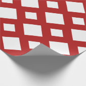 Weißer Diamant, feine rote Grenze Geschenkpapier (Ecke)
