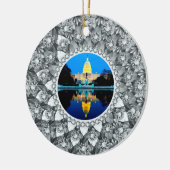 Weißer Diamant Foto Rahmen Keramik Ornament (Links)