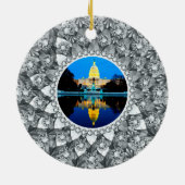 Weißer Diamant Foto Rahmen Keramik Ornament (Hinten)