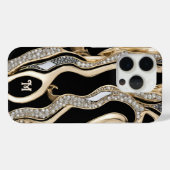 Weißer Diamant, Goldgrenzenmandala-Design Case-Mate iPhone Hülle (Rückseite (Horizontal))