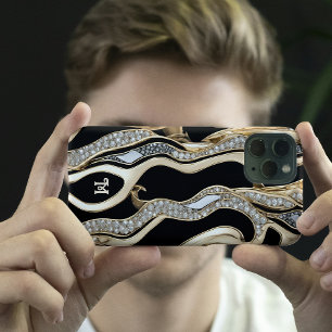 Weißer Diamant, Goldgrenzenmandala-Design Case-Mate iPhone Hülle