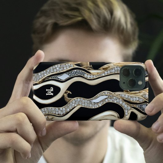 Weißer Diamant, Goldgrenzenmandala-Design Case-Mate iPhone Hülle