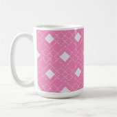 Weißer Diamant rosa Hintergrund Kaffeetasse (Links)