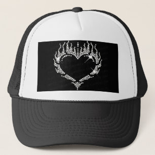 Weißer diamante de truckerkappe