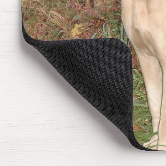 weißer Dobermann Mousepad (Ecke)