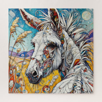 Weißer Donkey 600 Stück Puzzle