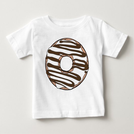 Weißer Donut, Doughnut, Schokolade, Icing, Zuckerg Baby T-shirt (Vorderseite)