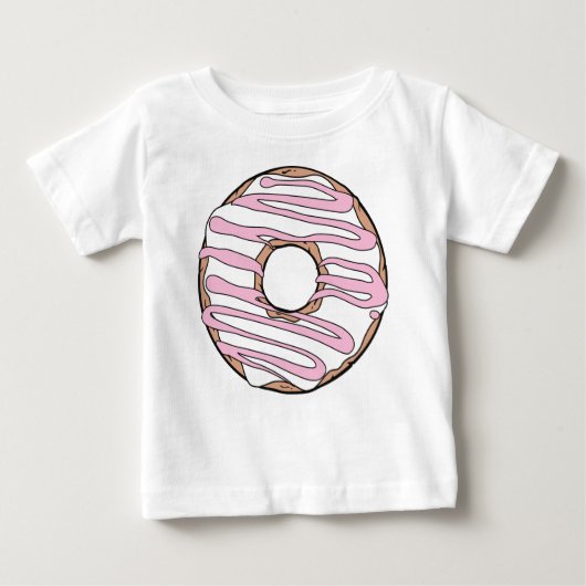 Weißer Donut, Doughnut, Schokolade, Zuckerguss, Ic Baby T-shirt (Vorderseite)