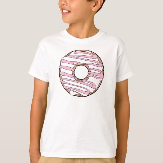 Weißer Donut, Doughnut, Schokolade, Zuckerguss, Ic T-Shirt (Vorderseite)