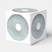 Weißer Donut mit Sprinklen Geschenkschachtel (Rückseite)