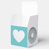 Weißer Donut mit Sprinklen Geschenkschachtel (Geöffnet)