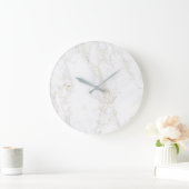 Weißer Doppelglitter Große Wanduhr (Zuhause)