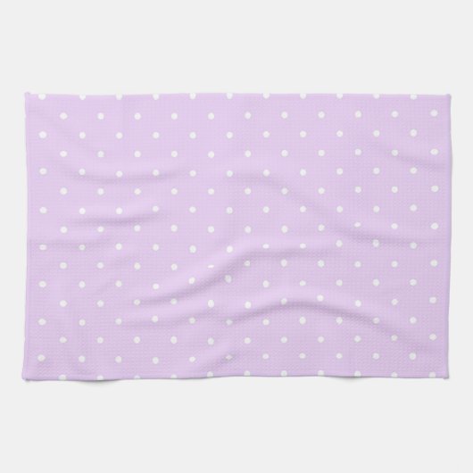 Weißer Dot Rosa Hintergrund Eleganter Polka Dot Do Geschirrtuch (Horizontal)