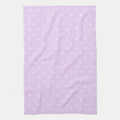 Weißer Dot Rosa Hintergrund Eleganter Polka Dot Do Geschirrtuch (Vertikal)