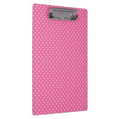 Weißer Dot Rosa Hintergrund Eleganter Polka Dot Do Klemmbrett (Rechts)