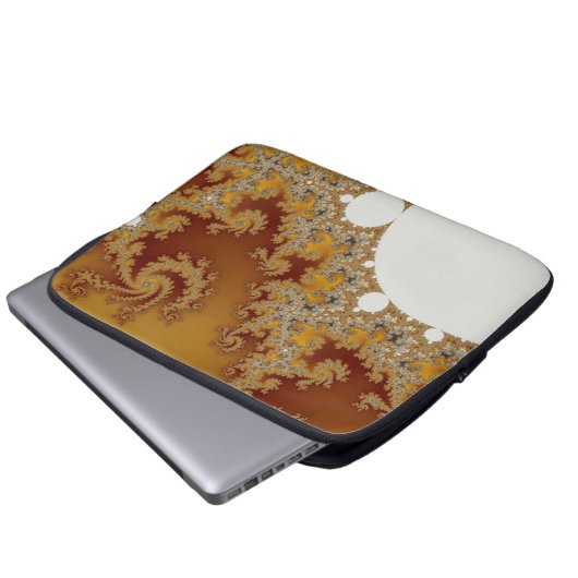 Weißer Drache - Fraktal-Kunst Laptopschutzhülle (Vorne Knopf)