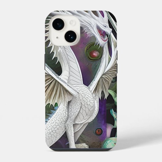 Weißer Drache iPhone Hülle (Rückseite)